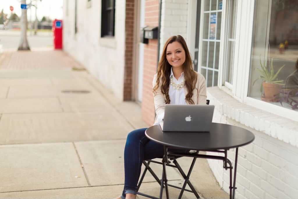 Rita Julian Bookkeeper sitting outside in Cookeville Tennessee