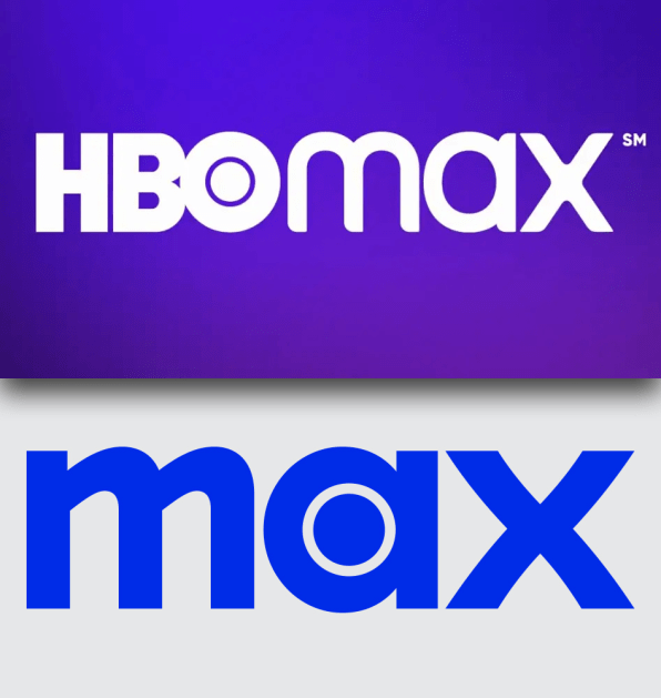 Graphic showing the old HBO Max logo to the new MAX logo